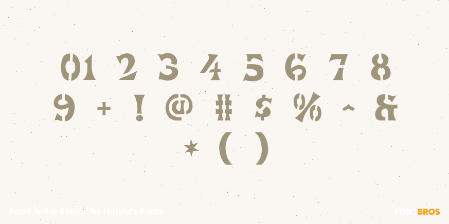 Road Jester Stencil Font Poster #4