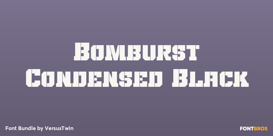 Bomburst Condensed Black Poster