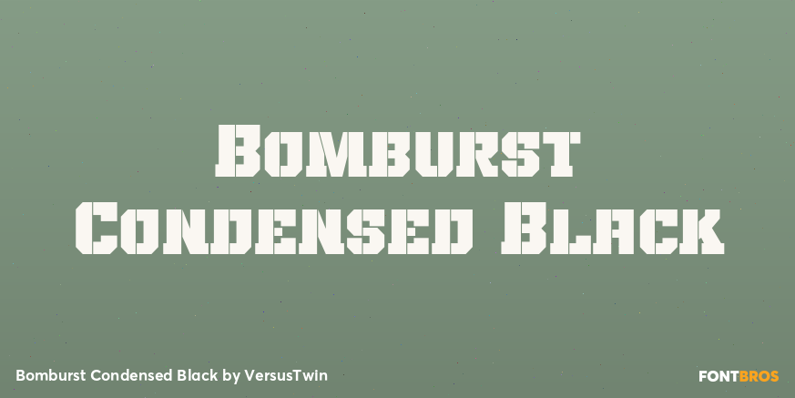Bomburst Condensed Black Poster