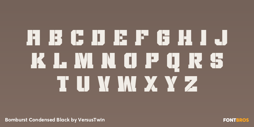 Bomburst Condensed Black Font Poster #1
