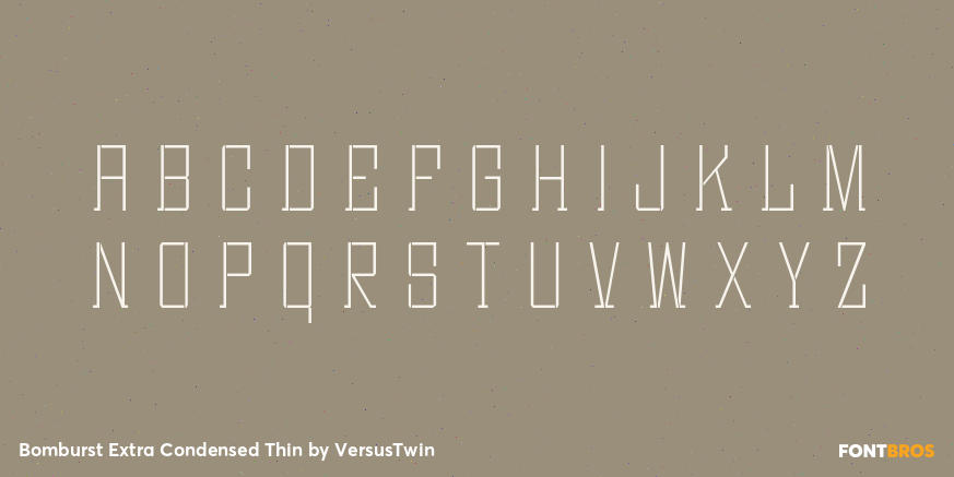 Bomburst Extra Condensed Thin Font Poster #2