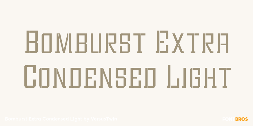 Bomburst Extra Condensed Light Poster