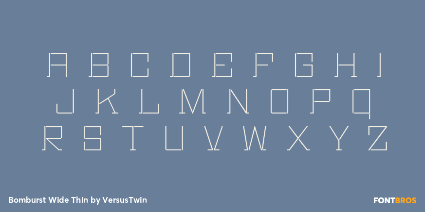 Bomburst Wide Thin Font Poster #2