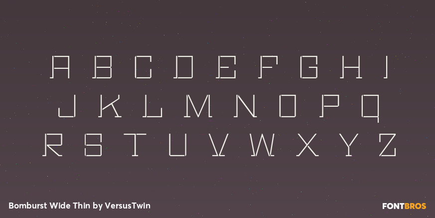 Bomburst Wide Thin Font Poster #3