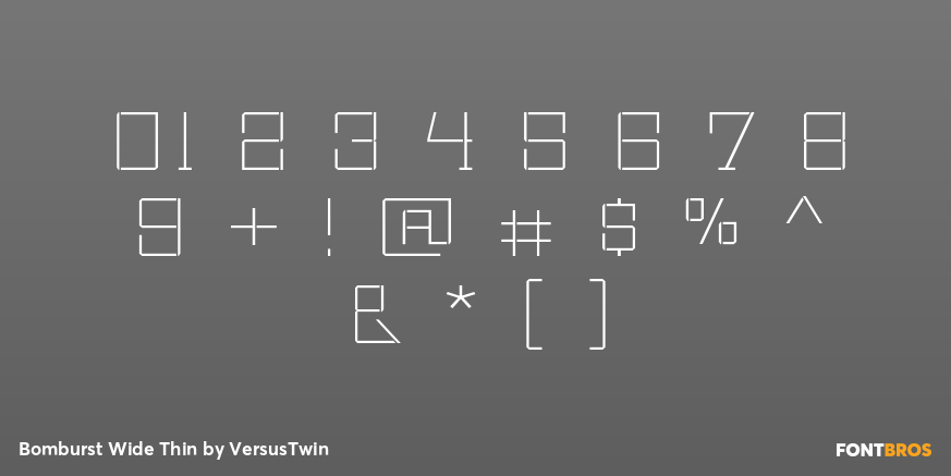 Bomburst Wide Thin Font Poster #4