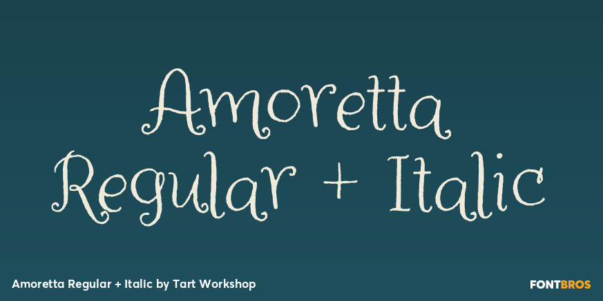 Amoretta Regular + Italic Poster