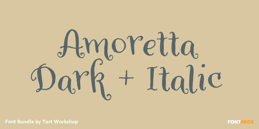 Amoretta Dark + Italic Poster
