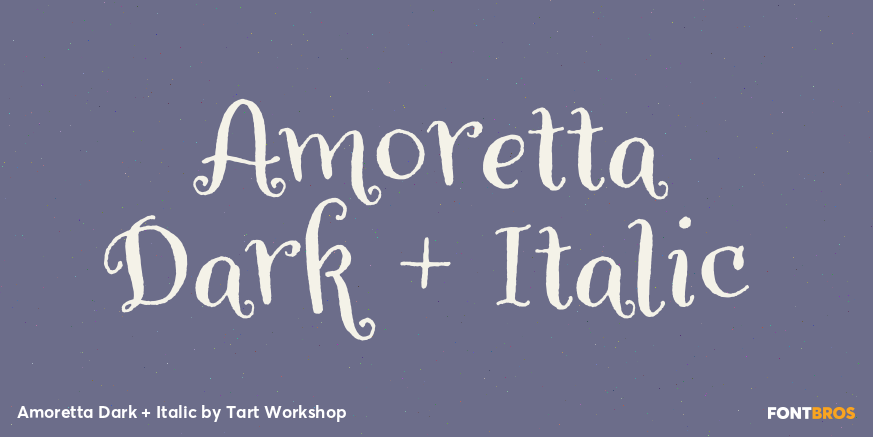 Amoretta Dark + Italic Poster