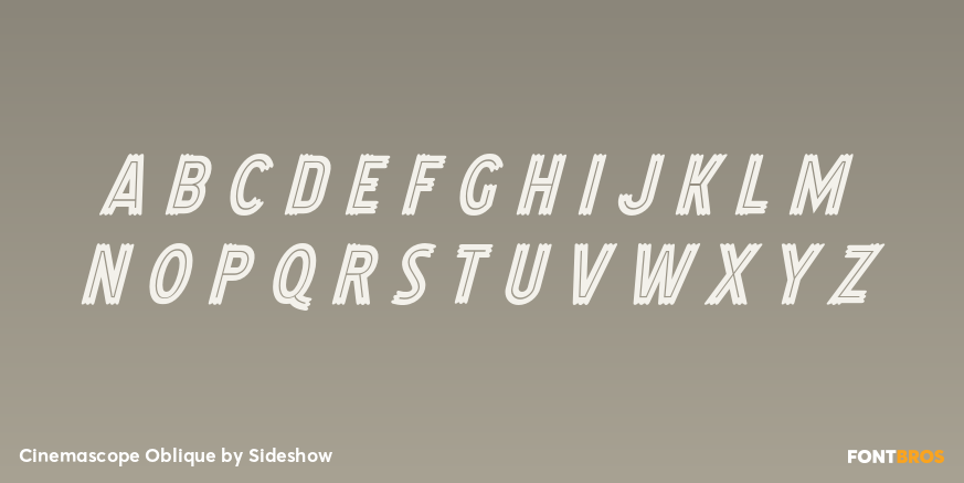 Cinemascope Oblique Font Poster #2