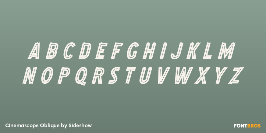 Cinemascope Oblique Font Poster #3