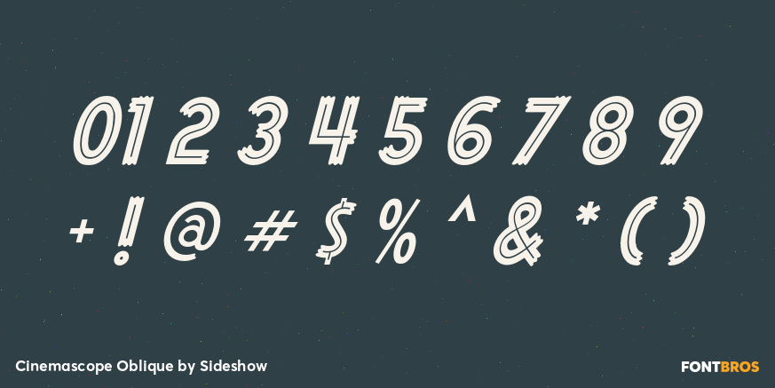 Cinemascope Oblique Font Poster #4