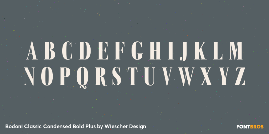 Bodoni Classic Condensed Bold Plus Font Poster #2