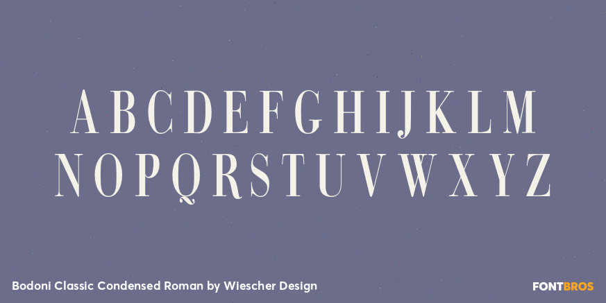 Bodoni Classic Condensed Roman Font Poster #2