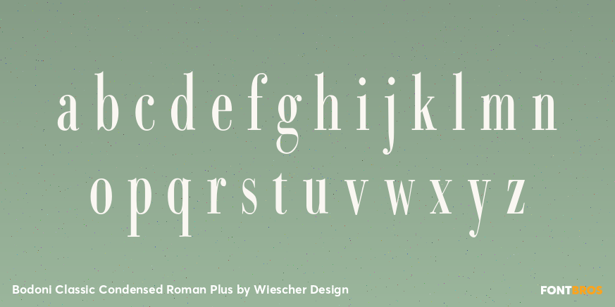 Bodoni Classic Condensed Roman Plus Font Poster #3
