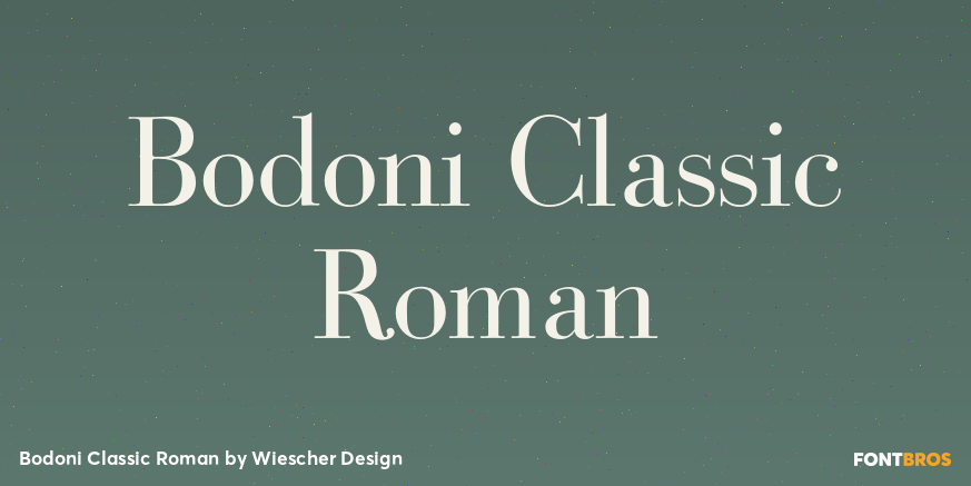 Bodoni Classic Roman Font Poster #1