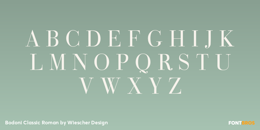 Bodoni Classic Roman Font Poster #2