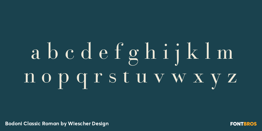 Bodoni Classic Roman Font Poster #3