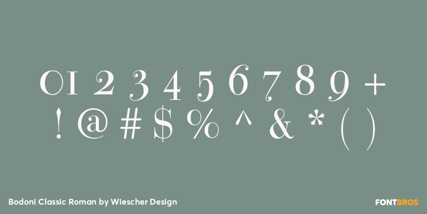 Bodoni Classic Roman Font Poster #4