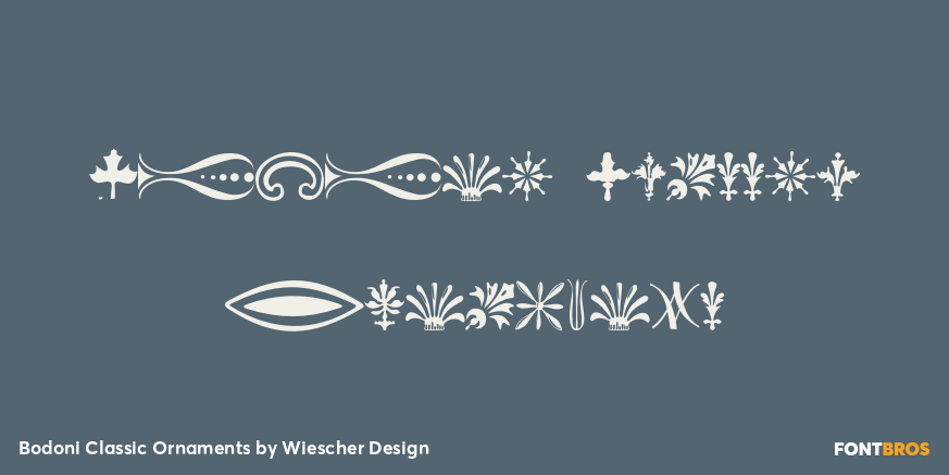 Bodoni Classic Ornaments Font Poster #1