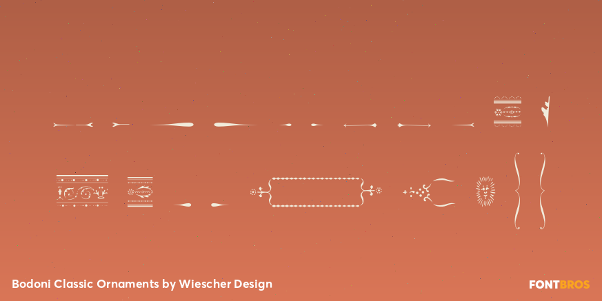 Bodoni Classic Ornaments Font Poster #4