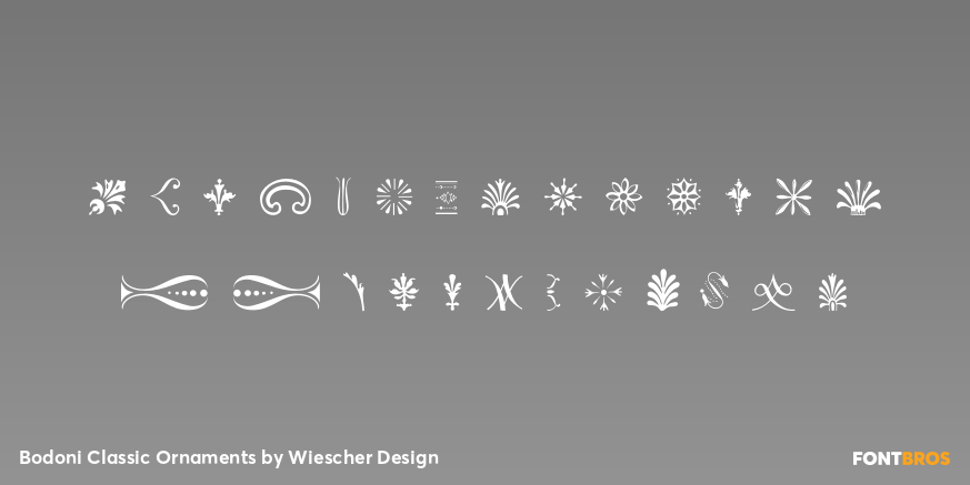 Bodoni Classic Ornaments Font Poster #1