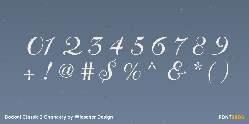 Bodoni Classic 2 Chancery Font Poster #4