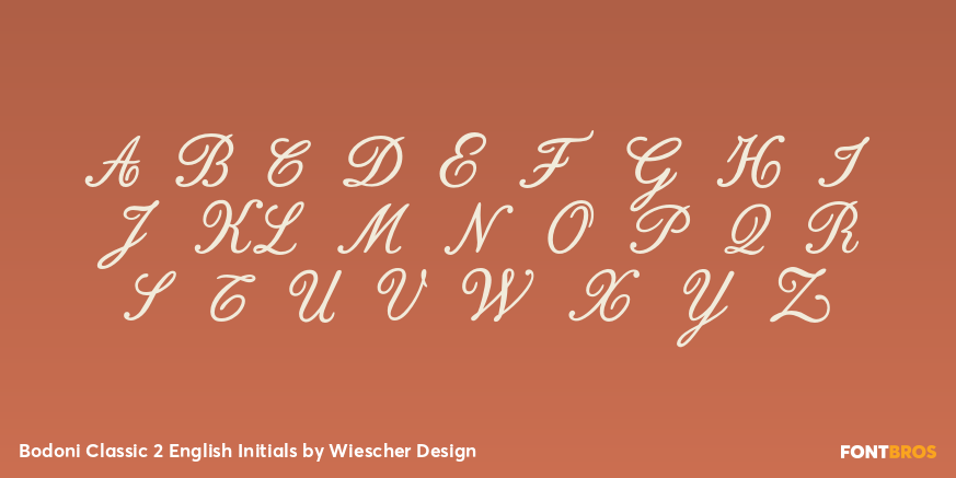 Bodoni Classic 2 English Initials Font Poster #1