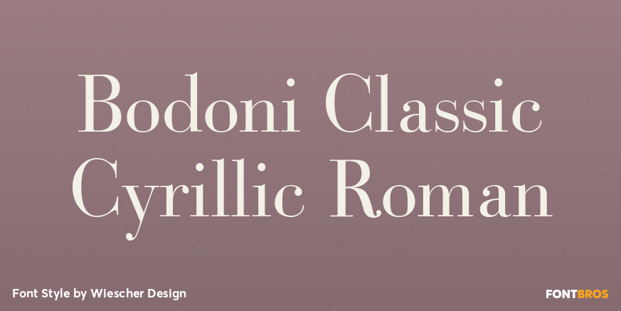Bodoni Classic Cyrillic Roman Font Poster #1