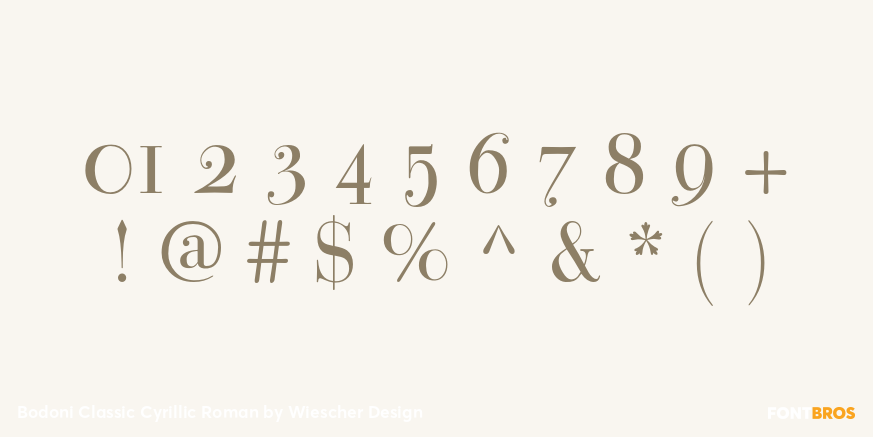 Bodoni Classic Cyrillic Roman Font Poster #1