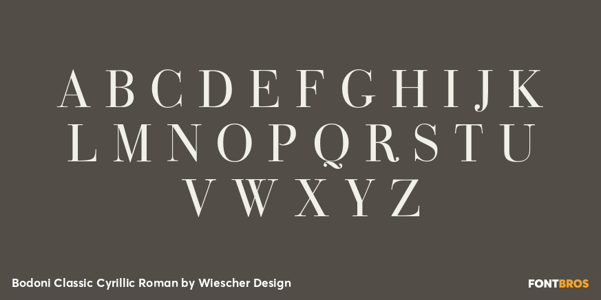 Bodoni Classic Cyrillic Roman Font Poster #1