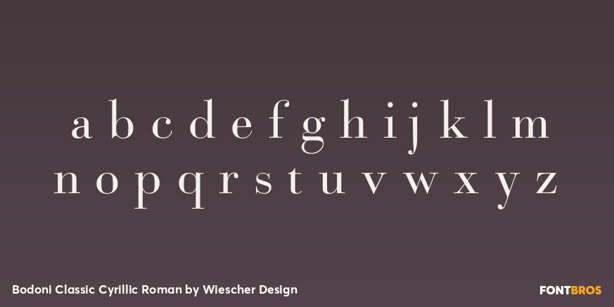Bodoni Classic Cyrillic Roman Font Poster #1