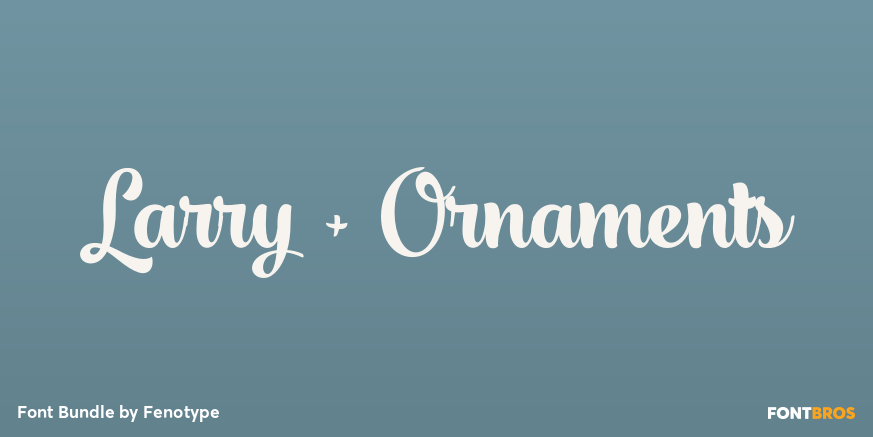 Larry + Ornaments Font Poster #1