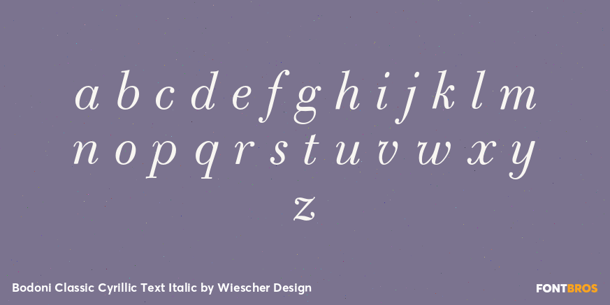 Bodoni Classic Cyrillic Text Italic Font Poster #3
