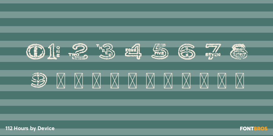 112 Hours Font Poster #1