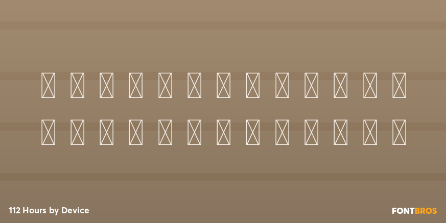 112 Hours Font Poster #3