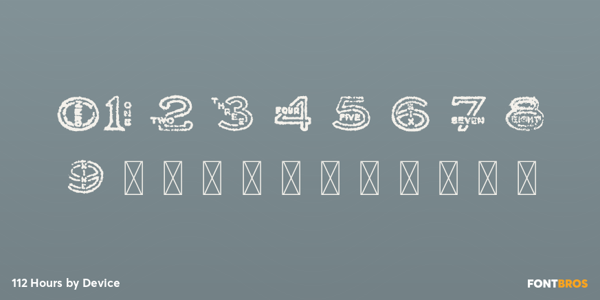 112 Hours Font Poster #4