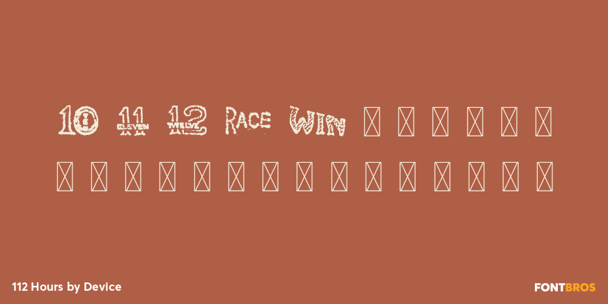 112 Hours Font Poster #1