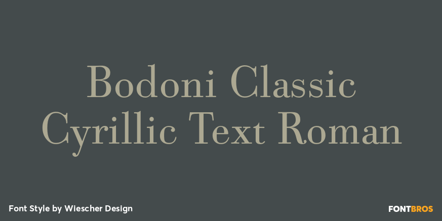 Bodoni Classic Cyrillic Text Roman Font Poster #1