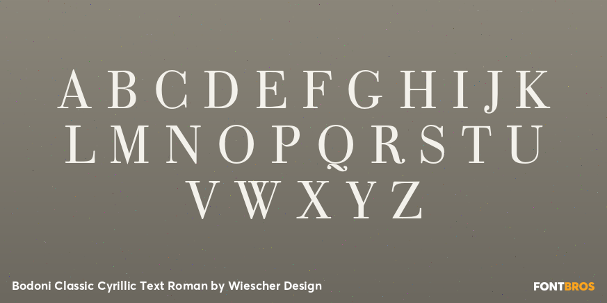 Bodoni Classic Cyrillic Text Roman Font Poster #1