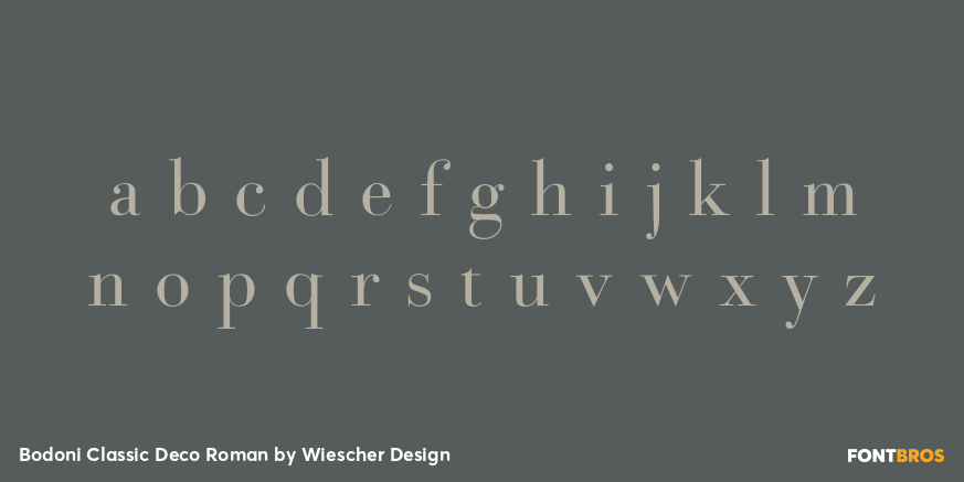 Bodoni Classic Deco Roman Font Poster #3
