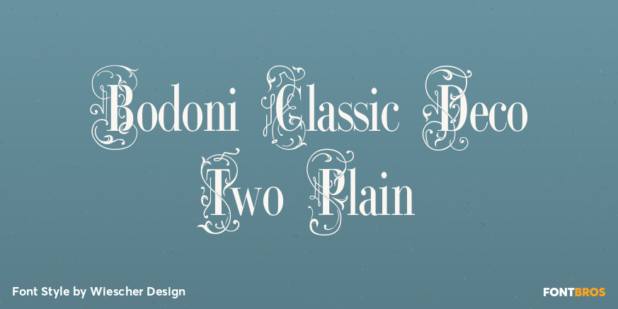 Bodoni Classic Deco Two Plain Font Poster #1