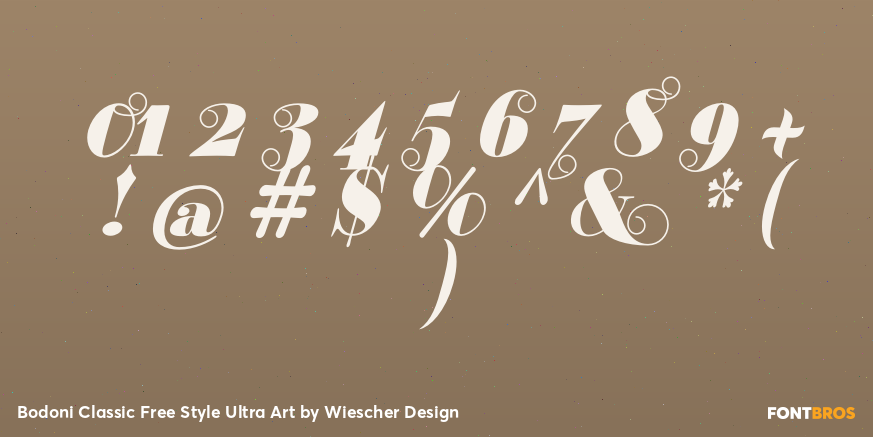 Bodoni Classic Free Style Ultra Art Font Poster #4