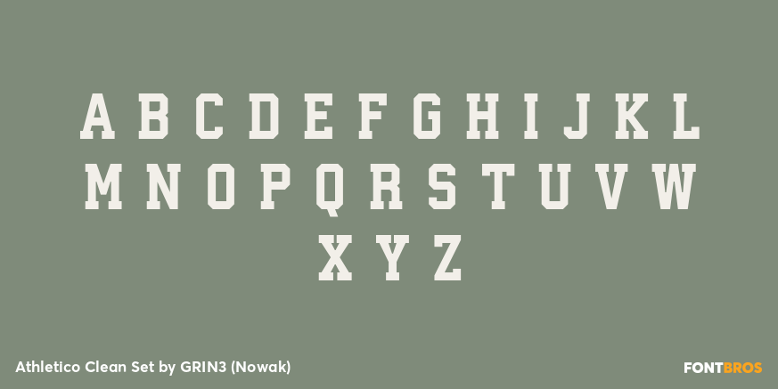 Athletico Clean Set Font Poster #2