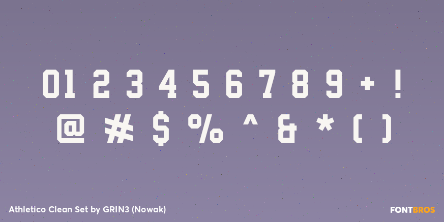 Athletico Clean Set Font Poster #4