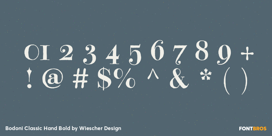 Bodoni Classic Hand Bold Font Poster #1