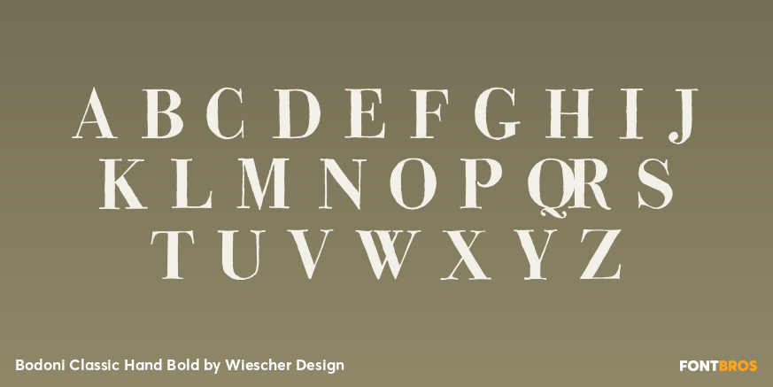 Bodoni Classic Hand Bold Font Poster #1