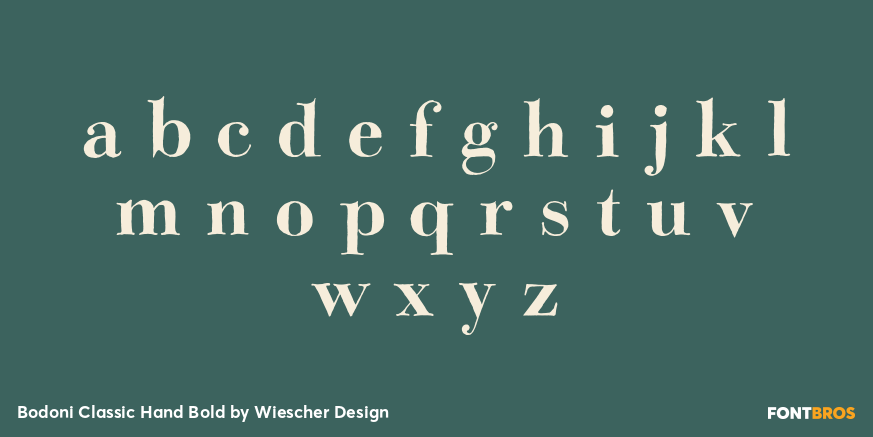Bodoni Classic Hand Bold Font Poster #1