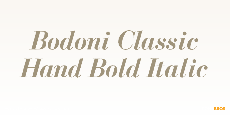 Bodoni Classic Hand Bold Italic Poster