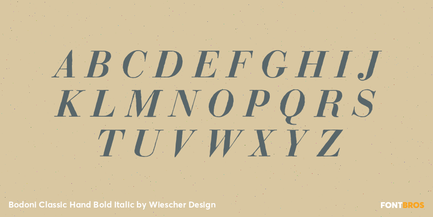 Bodoni Classic Hand Bold Italic Font Poster #1
