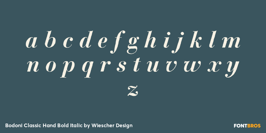 Bodoni Classic Hand Bold Italic Font Poster #1